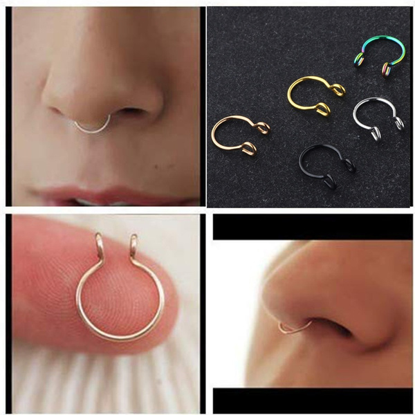 Jstyle Magnetic Septum Rings for Women Men Fake Nose Ring Hoop Stainless  Steel Horseshoe Septum Piercing Fake Nose Septum Rings Non-Pierced Clip On Nose  Hoop Rings - Walmart.com
