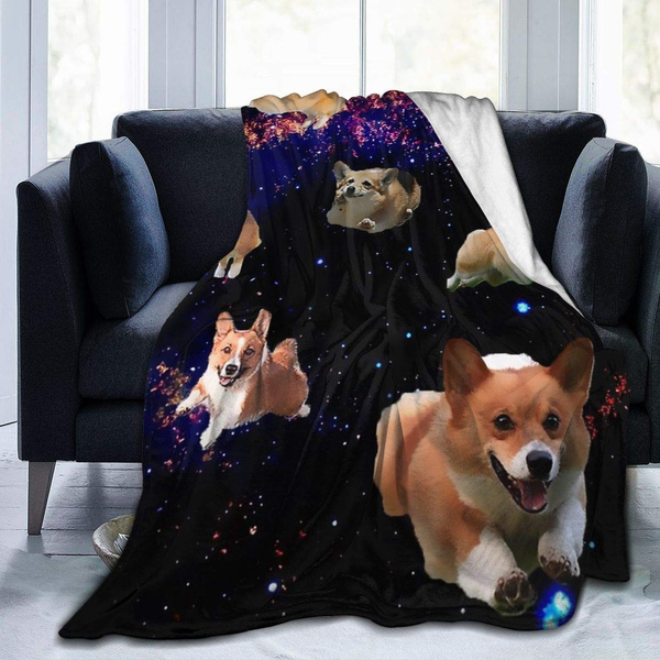 corgi fleece blanket
