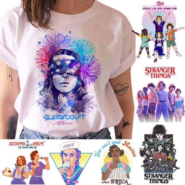 Stranger Things T Shirt Women season 3 Eleven Tshirt Graphic clothes Female Upside Down T shirt femme grunge tee Shirts funny