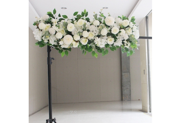 Wedding Row Decor Floral Wall Arrangements Artificial Peony Rose Flower Backdrop 