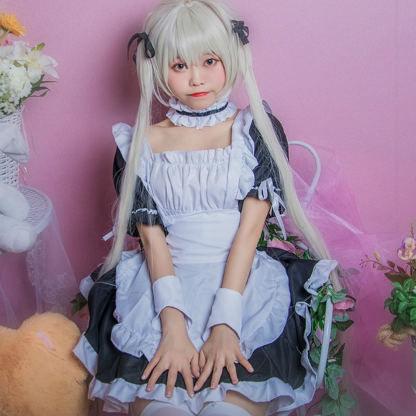 Women Lolita Maid Fancy Dress Costume French Cosplay Waitress Outfit ...