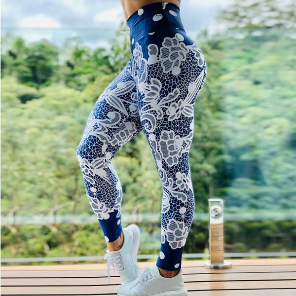 Floral print 2024 workout leggings