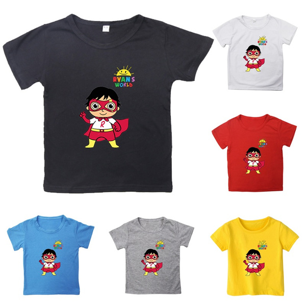 Cartoon Ryan S Toy Review Printed T Shirt Children Ryan S World T Shirts Kids Summer Casual Tees Wish