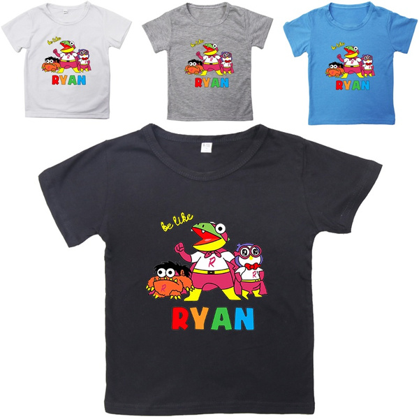 Cute Ryan S Toy Review T Shirt Children Boys Girls Cartoon Ryan S World T Shirt Summer Cotton Tees Wish