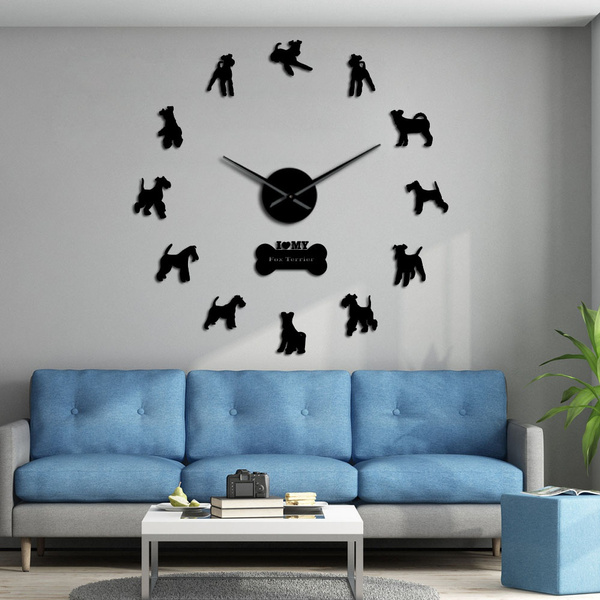 Wall Clock Fox Silhouette 
