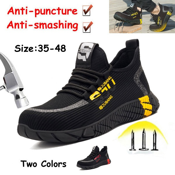 New Fashion Men Steel Toe Shoes Kevlar Fiber Safety Shoes Breathable