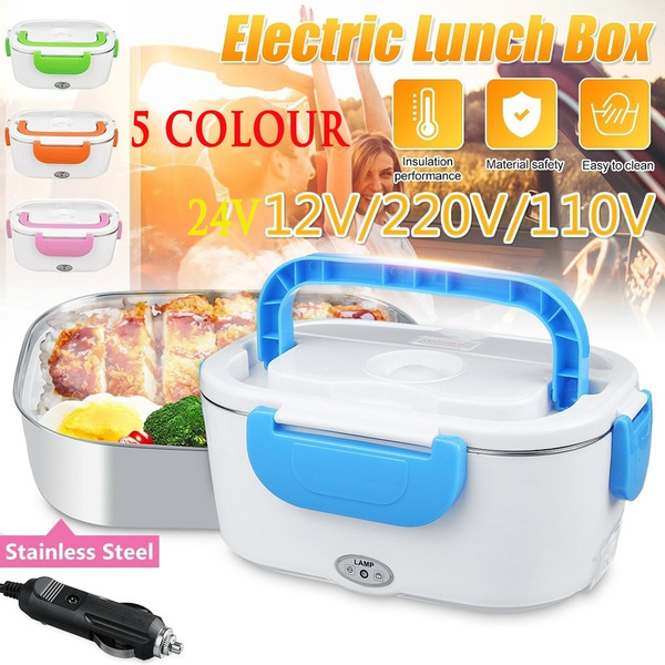 Portable Heated Lunch Box Electric Food Warmer Hot Meal Lunchbox 12V/110V/220V 