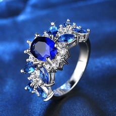 Sterling, DIAMOND, 925 silver rings, wedding earrings