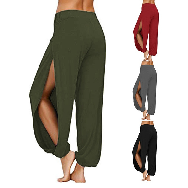 yoga pants with slits