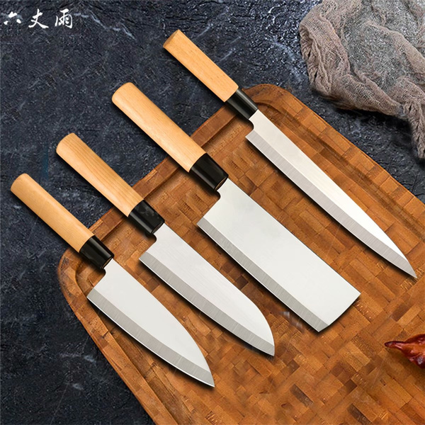 Japanese Kitchen Knife Set Sashimi Sushi Knife Stainless Steel Santoku  Knives Chef Carving Utility Fish Filleting