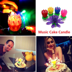 Flowers, Candle Holders & Accessories, lotusmusiccandle, birthdaycandlesforcake