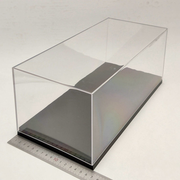 Model Car Acrylic Display Case boxes Transparent Dust proof with Black Base Gift