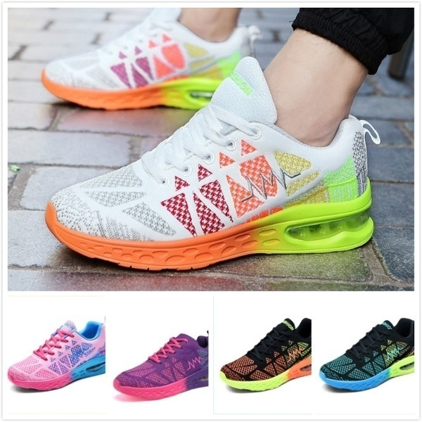 Spring Fashion Orange Casual Sneakers Men Sports Shoes Outdoor
