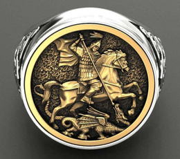 Jewelry, 地名意大利sangiorgio, Stainless steel ring, Roman