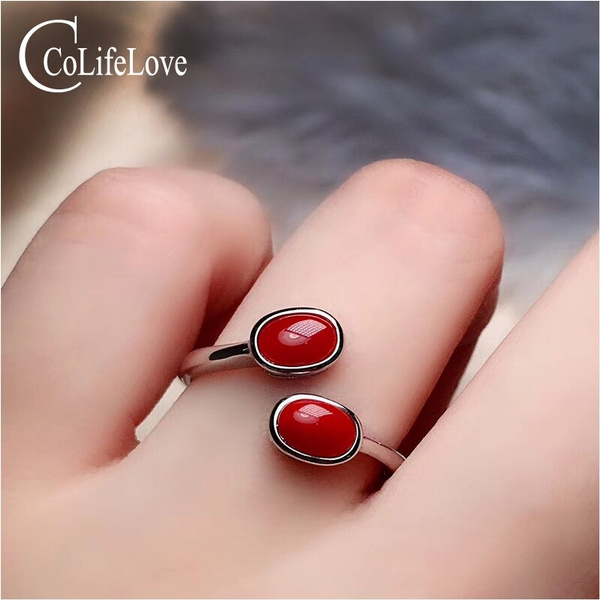 Red Coral Ring, 925 Sterling Silver, 8x10 Mm Oval Ring, Coral Ring,  Gemstone Ring, Statement Ring, Silver Ring, Beautiful Ring, Women Rings -  Etsy