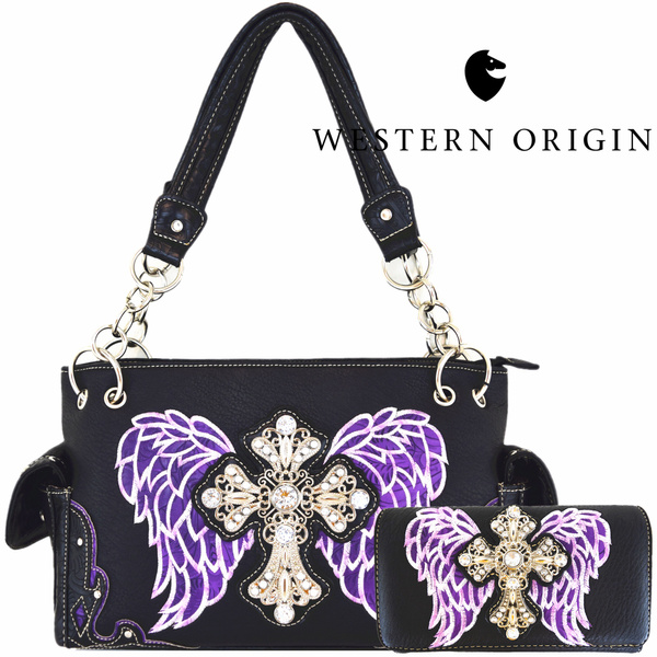 Embroidery Clutch Purse with Cross Design - WBG0170