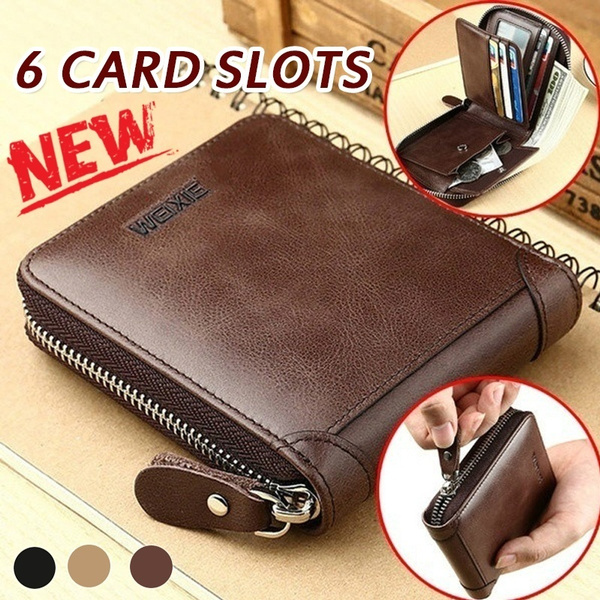 New Men's Fashion Wallet Short Wallets Brand Casual Zipper Coin Purse Male  Card Holder Wallet Gifts for Men | Wish