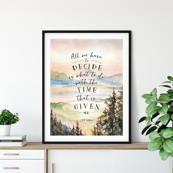 LORD OF THE RINGS INSPIRATIONAL  QUOTE POSTER PRINT PICTURE NOT ALL THOSE THAT..