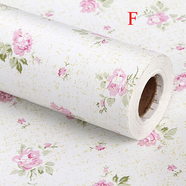 Flower Pattern Wallpaper Self Adhesive Decals Wall Sticker - Waterproof ...