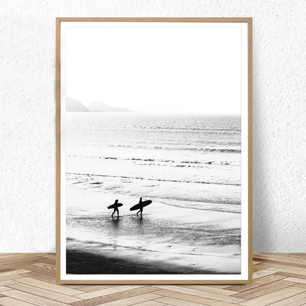 Black and White Jetty Water Print A4 or A3 Wall Art HOME DECOR POSTER