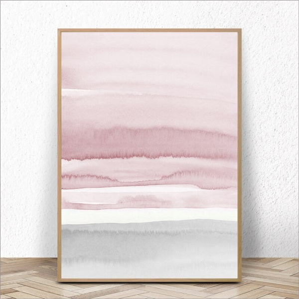 Blush Pink Wall Picture Abstract Art Posters And Prints Wall Art Canvas  Painting Living Room Home Decoration Und No Frame | Wish