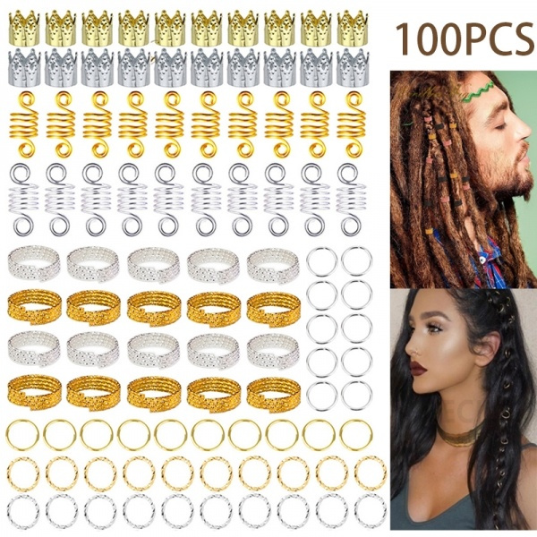 100pcs/set DIY Hair Braid Pins Rings Dreadlocks Metal Cuffs Clips Decor | Wish 100pcs/set DIY Hair Braid Pins Rings Dreadlocks Metal Cuffs Clips Decor | Wish