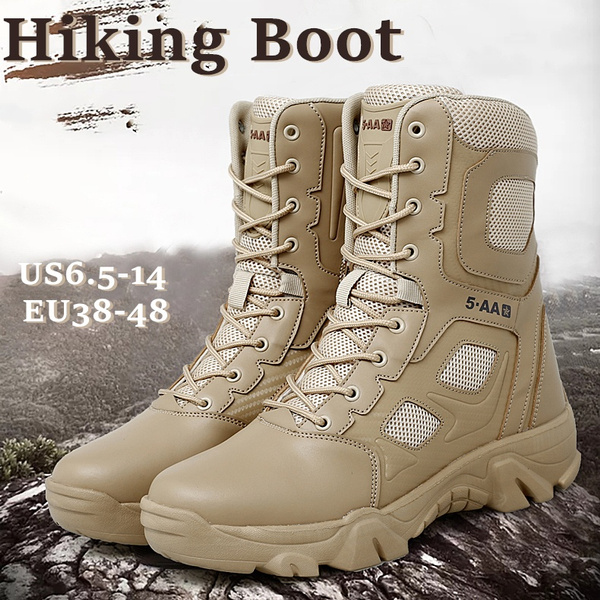 Hiking Boots for Men Outdoor Boots Leather Water Proof Buskin Camping Boot  Climbing Boot Fishing Boots Plus Size EU38-48