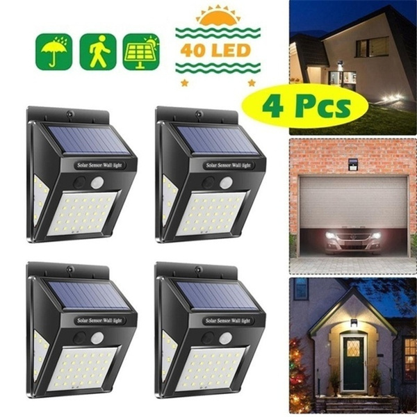 30/40/60 LED Solar Power PIR Motion Sensor Wall Light Outdoor Lamp Waterproof 