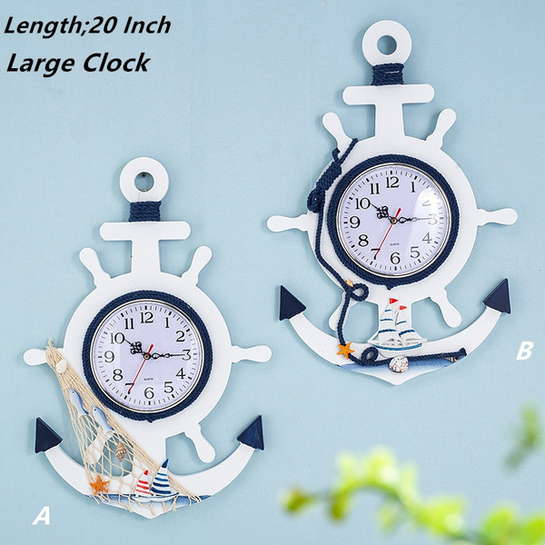 Ship's Wheel Clock - 20 Diameter.