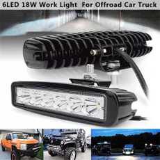 6LED 18W Work Light Bar for Off-road Vehicle DRL Driving Fog Spotlight Spotlight Engineering Auxiliary Light Off-road Headlight Excavator Lighting