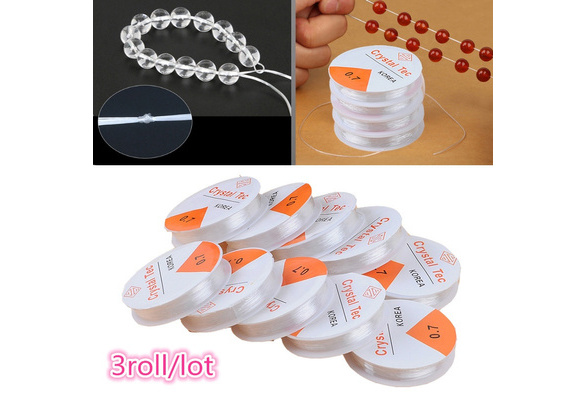 Three Roll Flexible Elastic Crystal Line Rope Cord for Jewelry