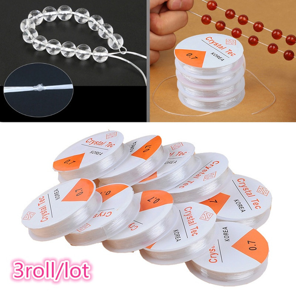 Three Roll Flexible Elastic Crystal Line Rope Cord for Jewelry Making  Beading Bracelet Wire Fishing Thread Rope