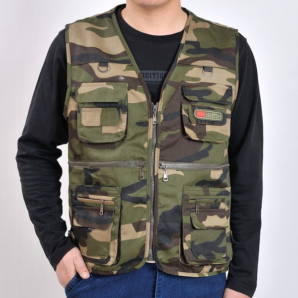 Camouflage on sale vest jacket