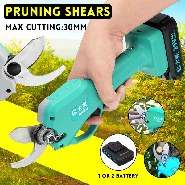 30mm Electric Cordless Pruning Shears Scissor Cutter Pruner For