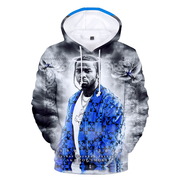 Pop Smoke 3D printing long sleeves hoodie | Wish