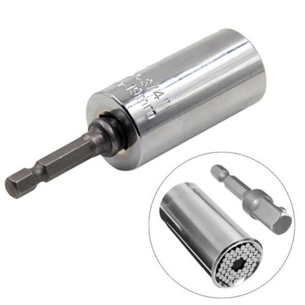 2x Magic Connecting Gator Universal Socket Wrench Sleeve Grip Drill Adapter Tool 2x Magic Connecting Gator Universal Socket Wrench Sleeve Grip Drill Adapter Tool