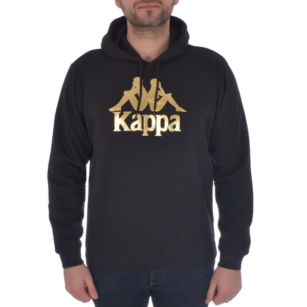 Kappa hoodie black and 2024 gold