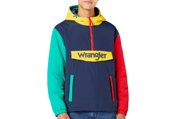wrangler check popover jacket