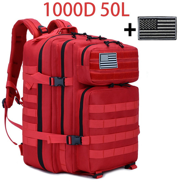 1000D 50L Nylon 15 Colors Waterproof Backpack Outdoor Military Tactical  Rucksacks Sports Camping Hiking Trekking Fishing Bag