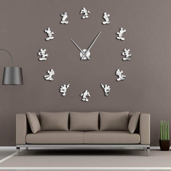 Classic Cartoon Modern Design Anime Themed Mouse Kitchen Diy 3d Wall Clock Saat Reloj De Pared Watch Housewarming Gift Kids Room Wish