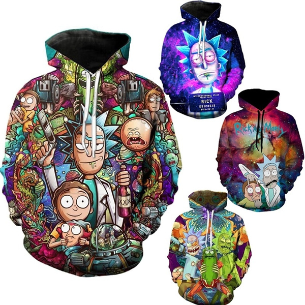  AWSFYESV Cute Alien Hoodie 3D Print Cartoon Pullovers