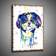 art print, dogwatercolour, art, Colorful