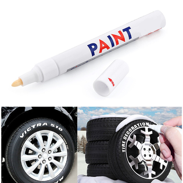 White Permanent Paint Marker Pen Car Tyre Tread Metal Alloy Wheel For Nissan