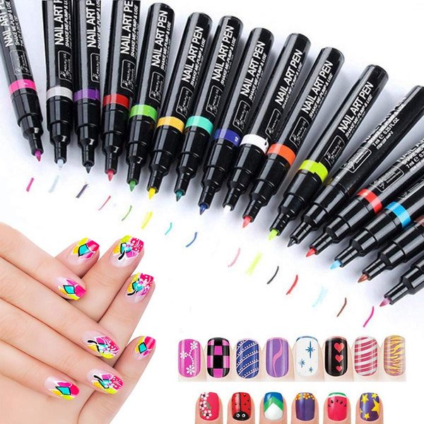 Delicate 3D Nail Art Pen With 16 Charms DIY Nail Care Tools Drawing For  Women From Zuxj, $21.46 | DHgate.Com