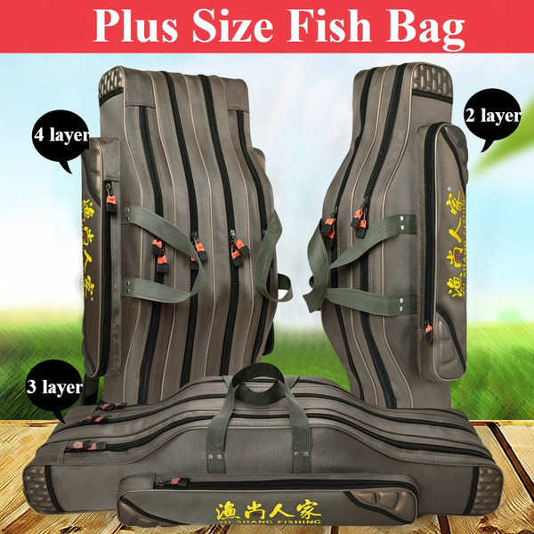 Outdoor Fishing Enthusiast Multi-layer Fishing Bags 80cm 90cm