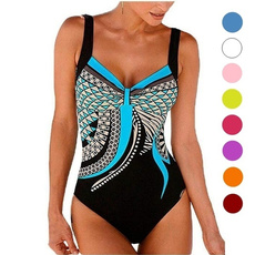 bathing suit, Plus Size, onepiece, Printing