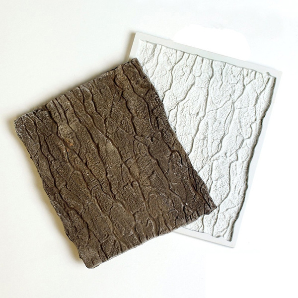 Tree bark fondant clearance mold