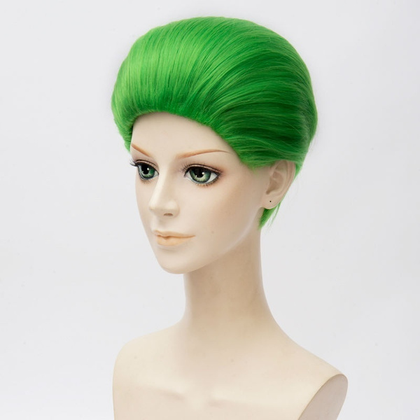 Short green joker clearance wig