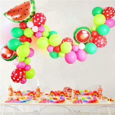 Garland, watermelonballoon, birthdayballoon, hawaiitheme