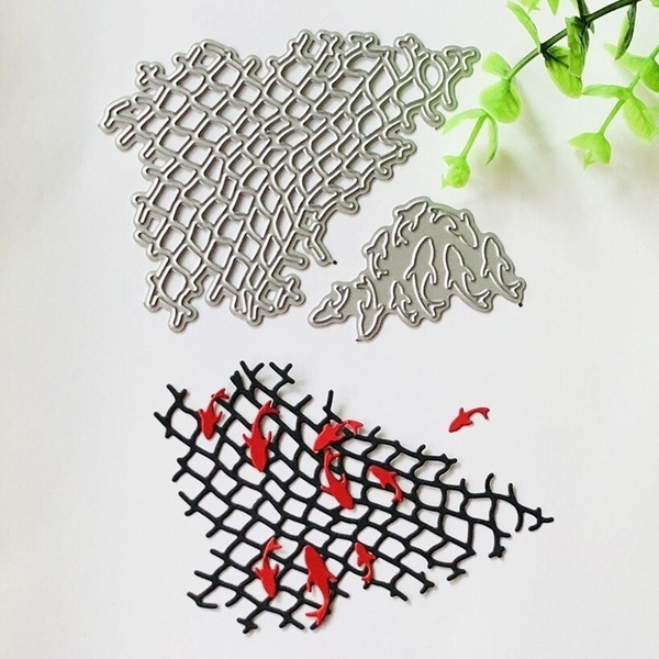 Craft Dies Cut Fishing Net Metal Cutting Dies Fish Net Stencils for DIY  Scrapbooking Album Paper Card Decorative Crafts Die cuts